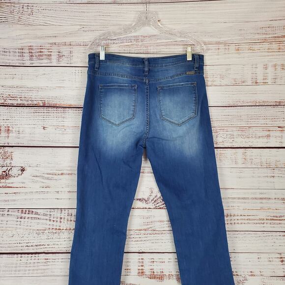 Kancan Logan Distressed Skinny Jeans Curvy Comfy Stretchy Cozycore Denim Size 15 - Picture 9 of 12